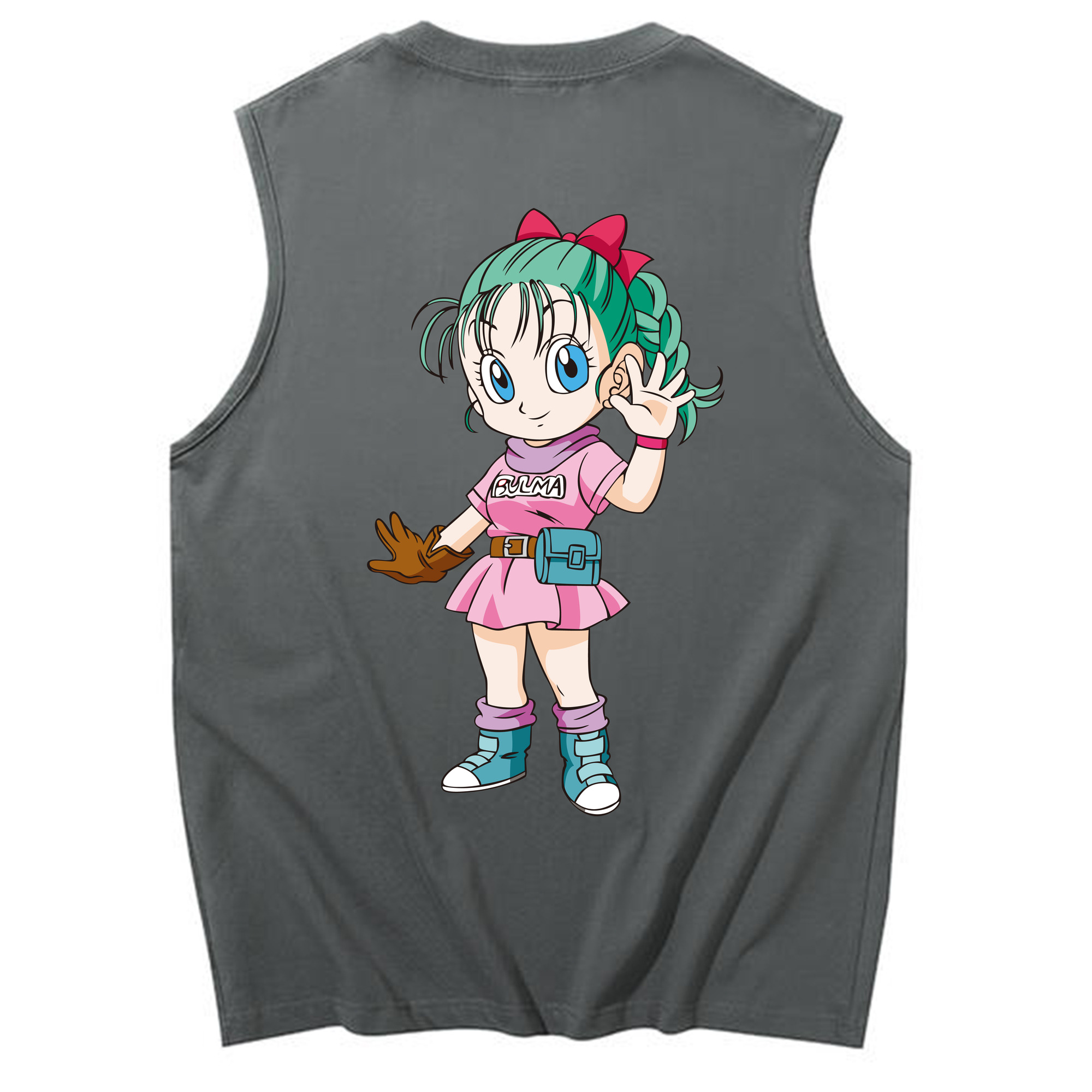 （画像用） ドラゴンボール ブルマ DRAGON BALL Bulma コットン100％タンクトップ（背面プリント）